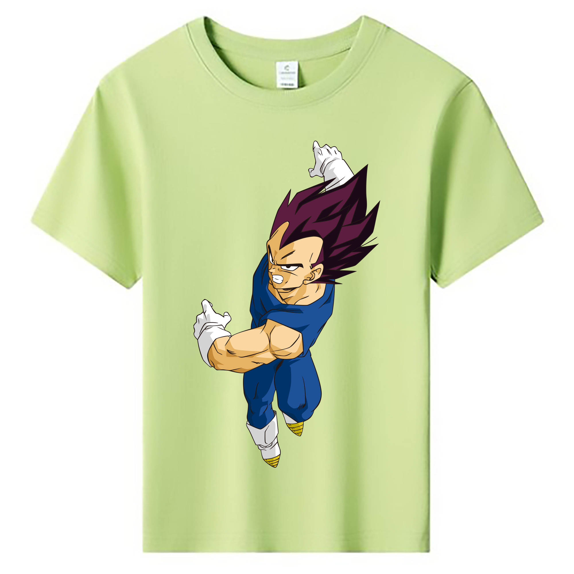 （画像用） ドラゴンボール ベジータ四世（Bejīta Yonsei）DRAGON BALL Vegeta IV 綿100％キッズTシャツ（フロントプリント）
